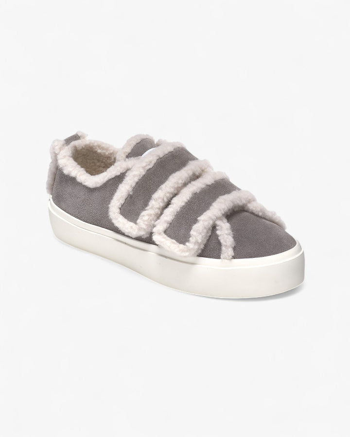 Inuikii Buty Shearling Low Velcro Szare - GOT'EM