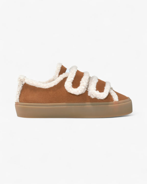 Inuikii Buty Shearling Low Velcro Brązowe - GOT'EM