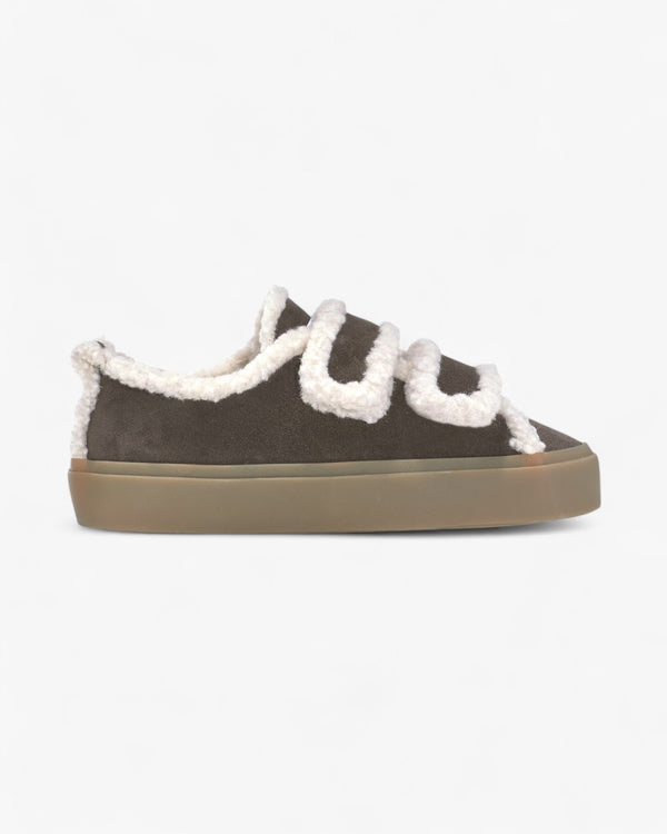 Inuikii Buty Shearling Low Velcro Ciemny Brąz - GOT'EM
