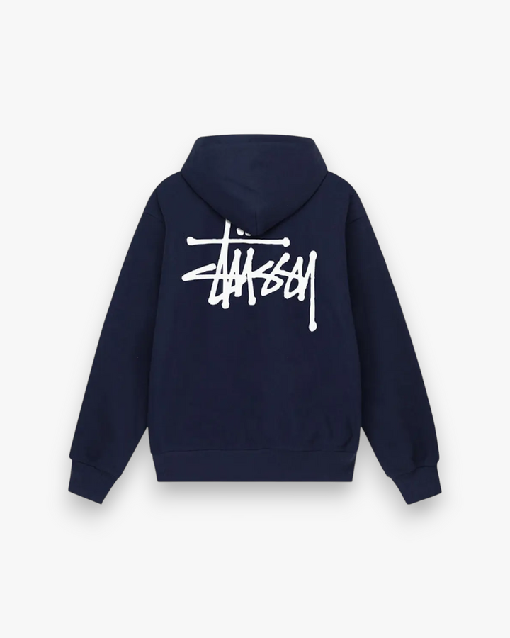 Stussy Basic Stussy Zip Hoodie Navy - GOT'EM
