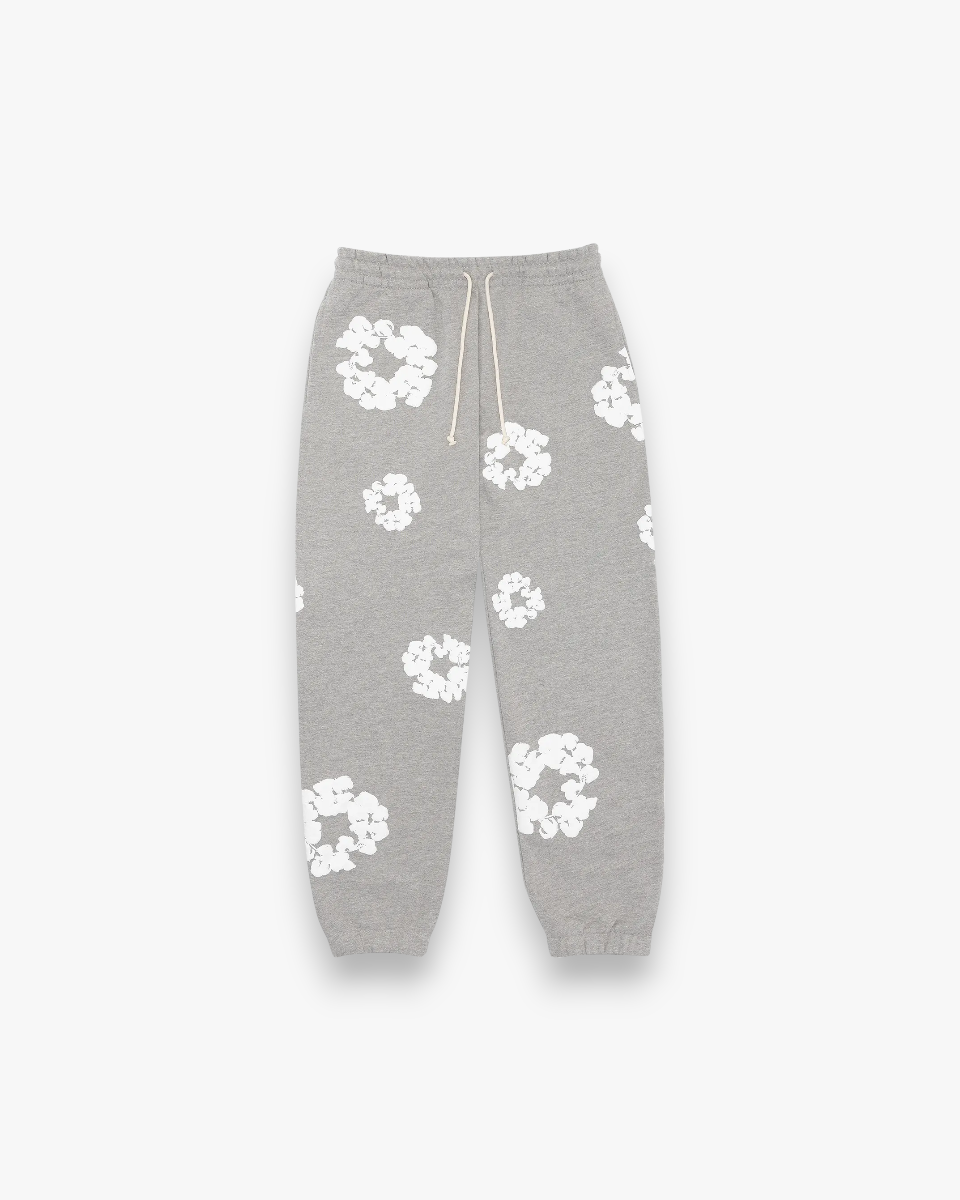 Denim Tears The Cotton Wreath Sweatpants Grey - GOT'EM