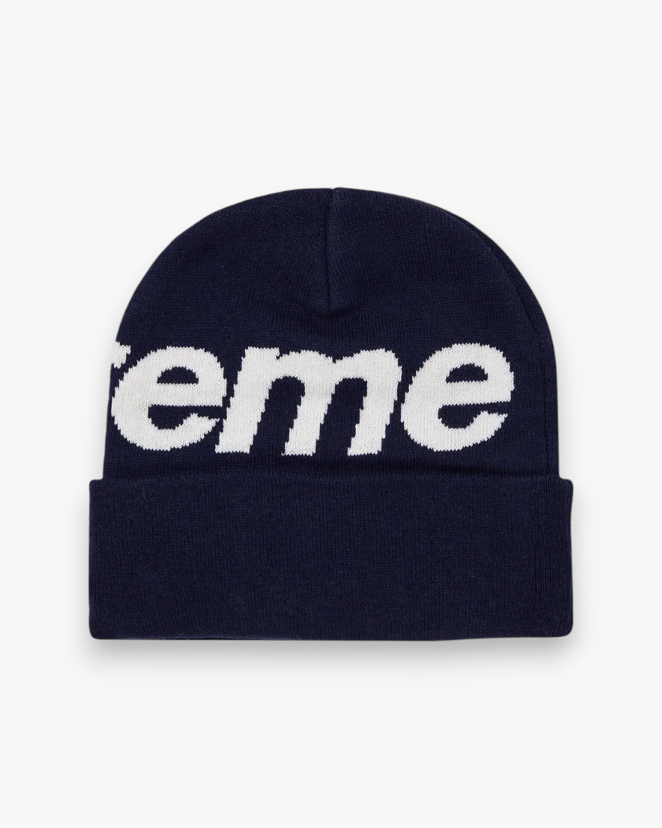 Supreme Big Logo Beanie (FW23) Navy - GOT'EM