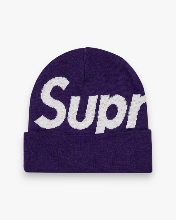 Supreme Big Logo Beanie (FW23) Dark Purple - GOT'EM