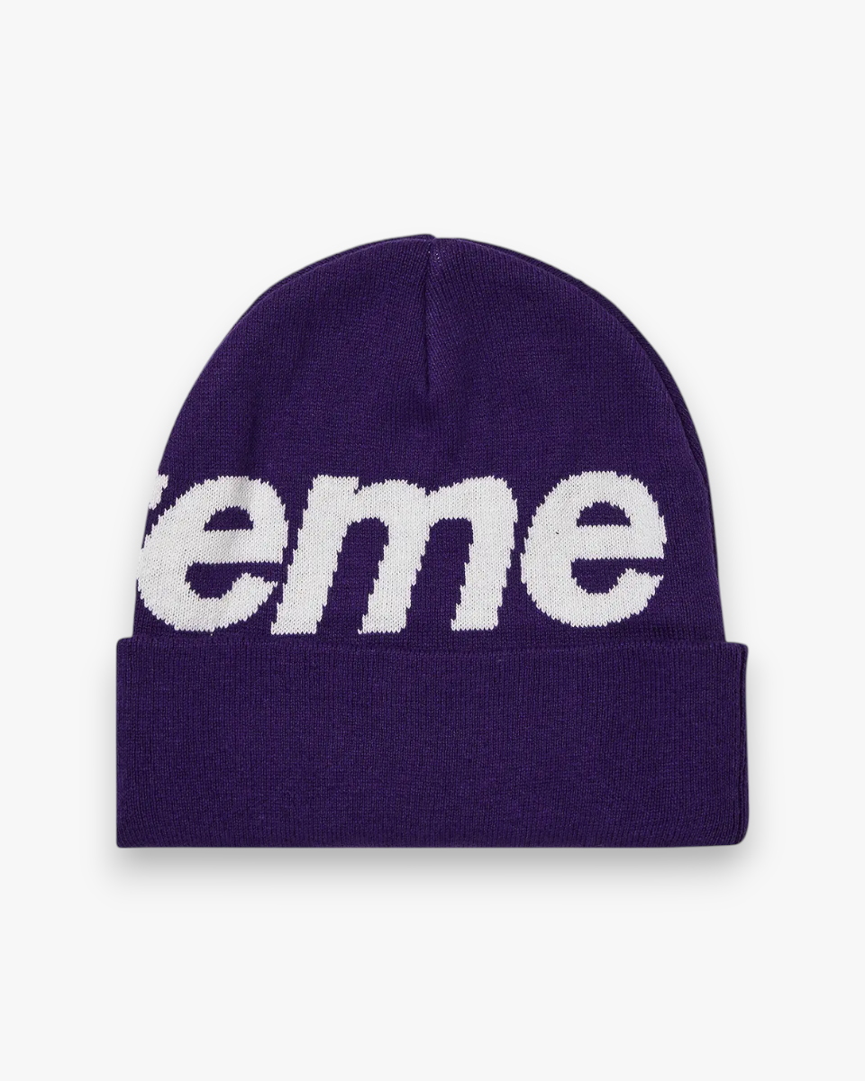 Supreme Big Logo Beanie (FW23) Dark Purple - GOT'EM