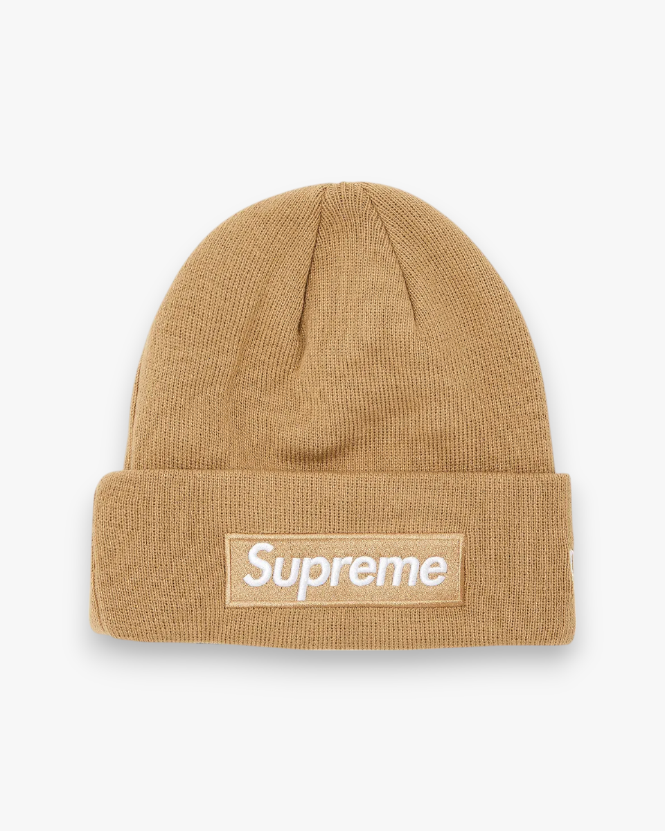 Supreme New Era Box Logo Beanie (FW23) Dark Sand - GOT'EM