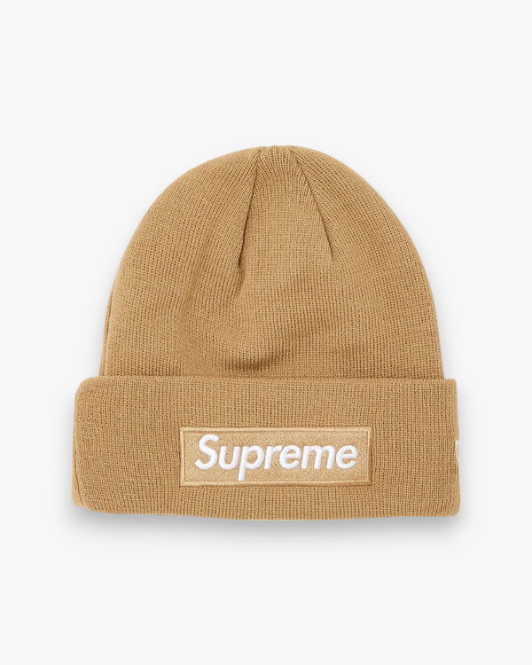 Supreme New Era Box Logo Beanie (FW23) Dark Sand - GOT'EM