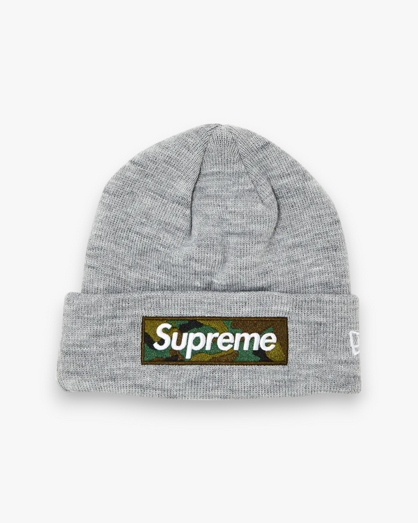 Supreme New Era Box Logo Beanie (FW23) Heather Grey - GOT'EM