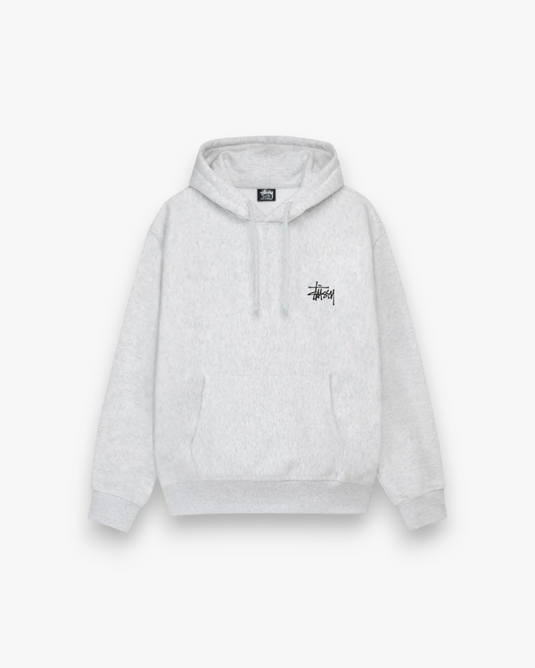 Stussy Basic Hoodie Ash Heather - GOT'EM