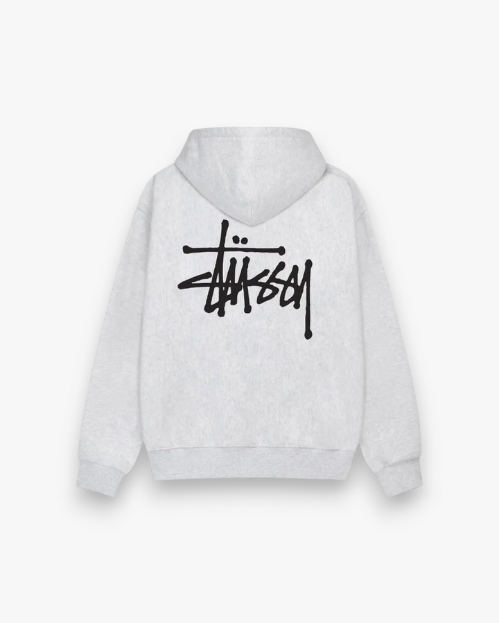 Stussy Basic Hoodie Ash Heather - GOT'EM