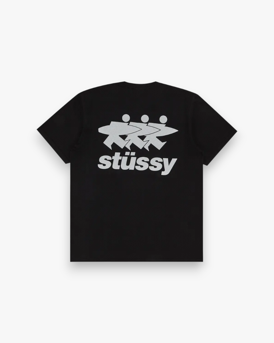 Stussy Surfwalk Tee Black - GOT'EM