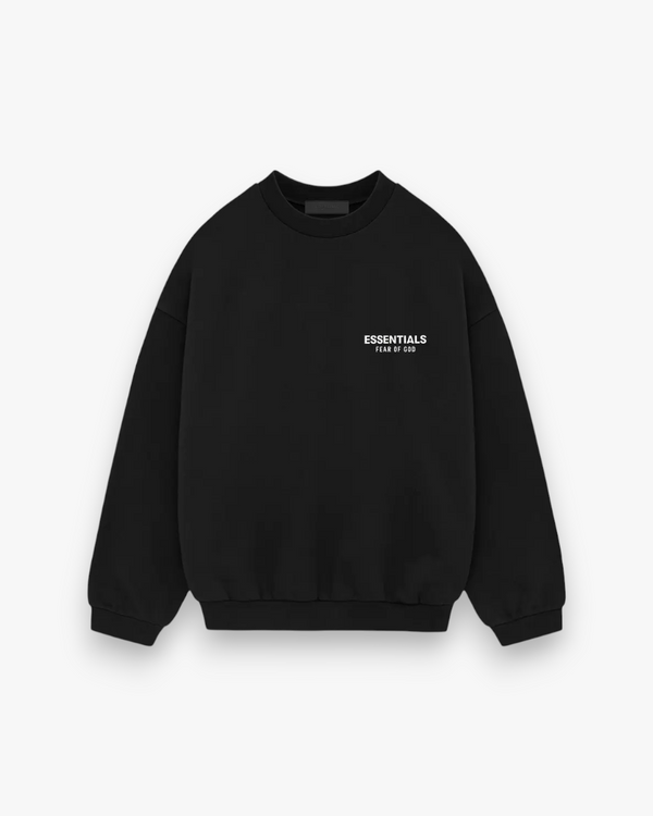 Fear of God Essentials Fleece Crewneck II Black - GOT'EM