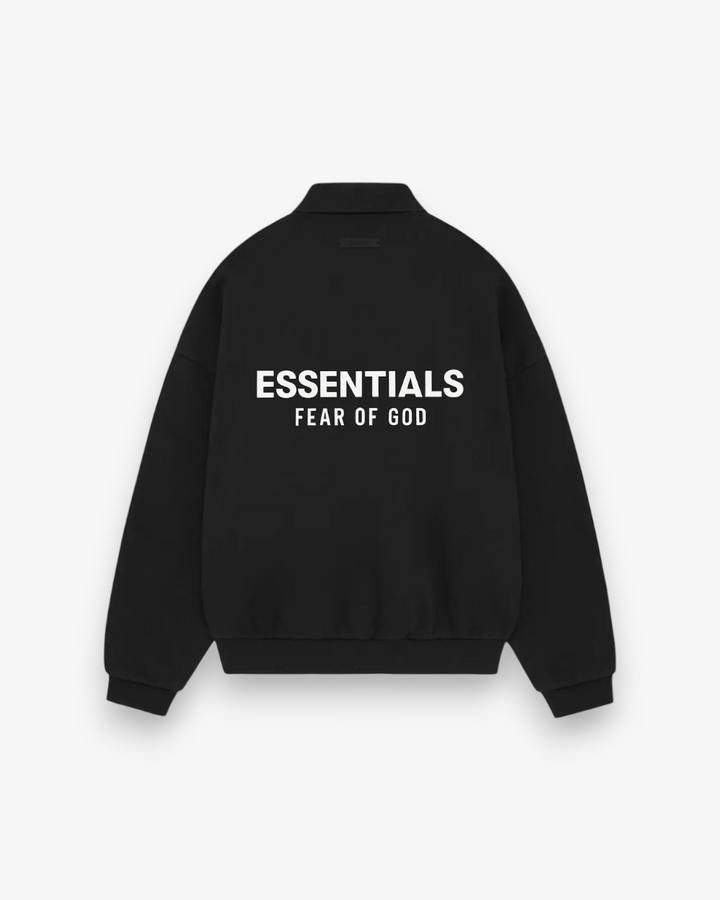 Fear of God Essentials Fleece Polo Black - GOT'EM