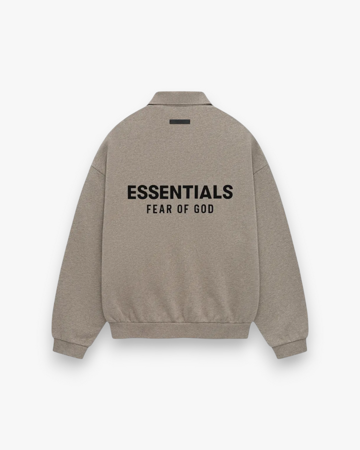 Fear of God Essentials Fleece Polo Heather Grey - GOT'EM