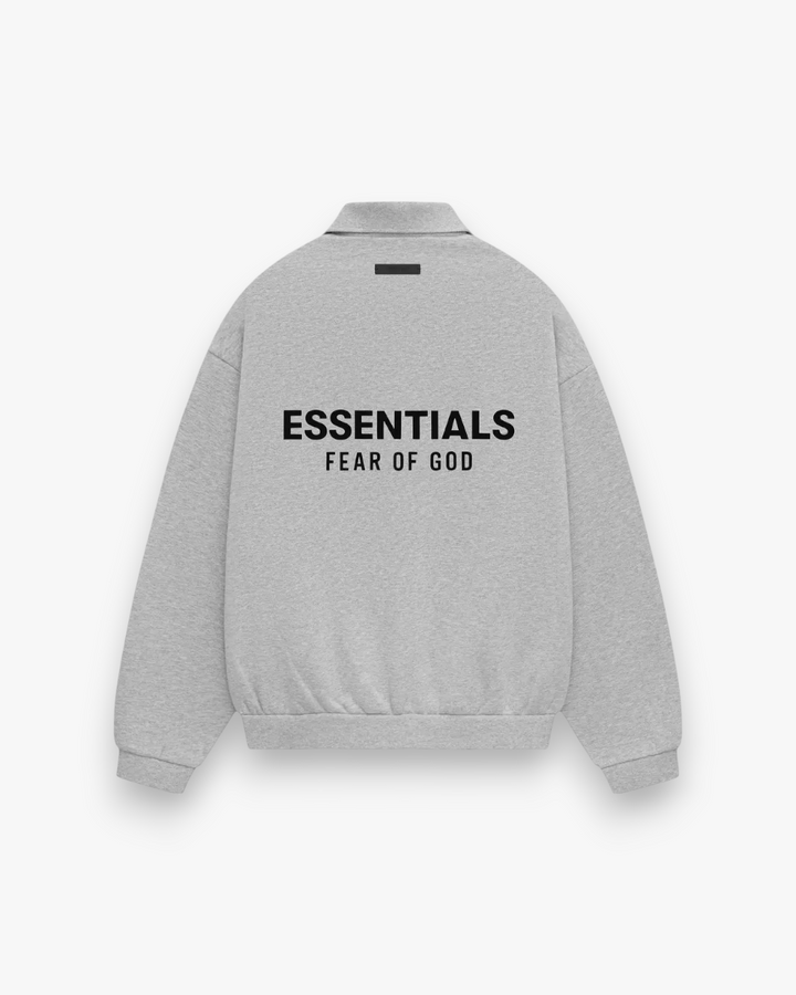 Fear of God Essentials Fleece Polo Light Heather Grey - GOT'EM