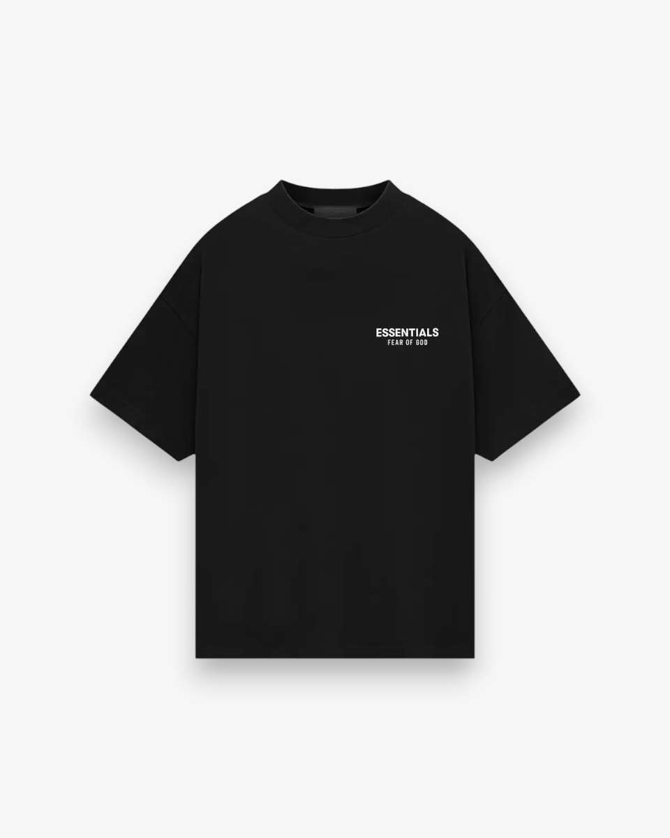 Fear of God Essentials Jersey Crewneck Tee Black - GOT'EM