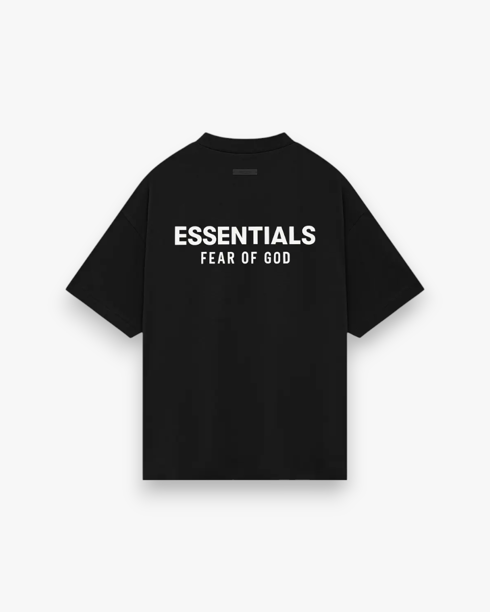 Fear of God Essentials Jersey Crewneck Tee Black - GOT'EM