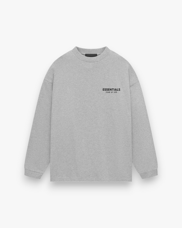 Fear of God Essentials Jersey Long-Sleeve Shirt Light Heather Grey - GOT'EM