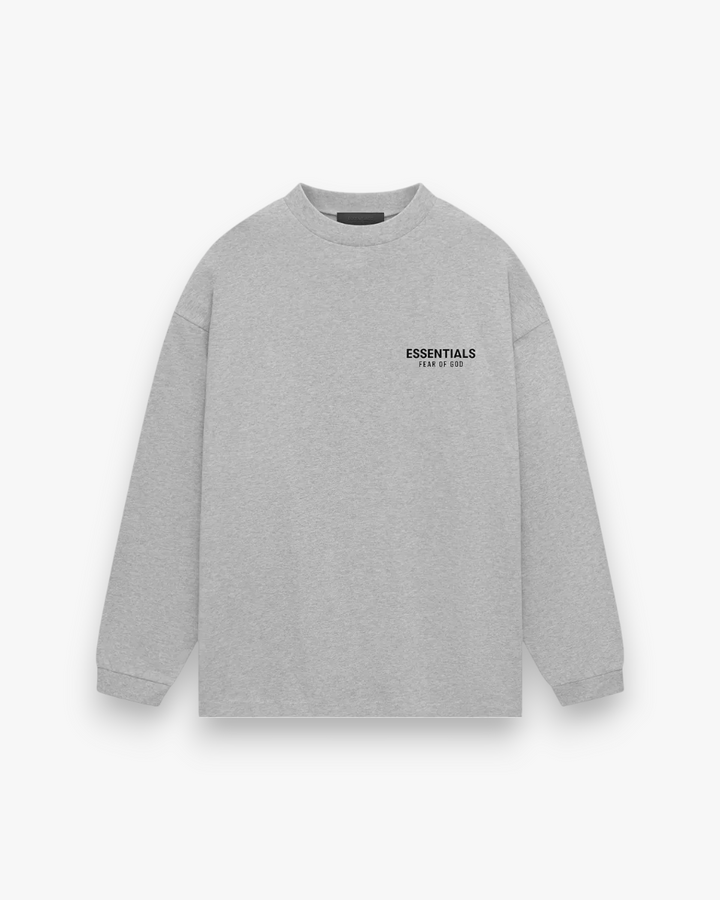 Fear of God Essentials Jersey Long-Sleeve Shirt Light Heather Grey - GOT'EM