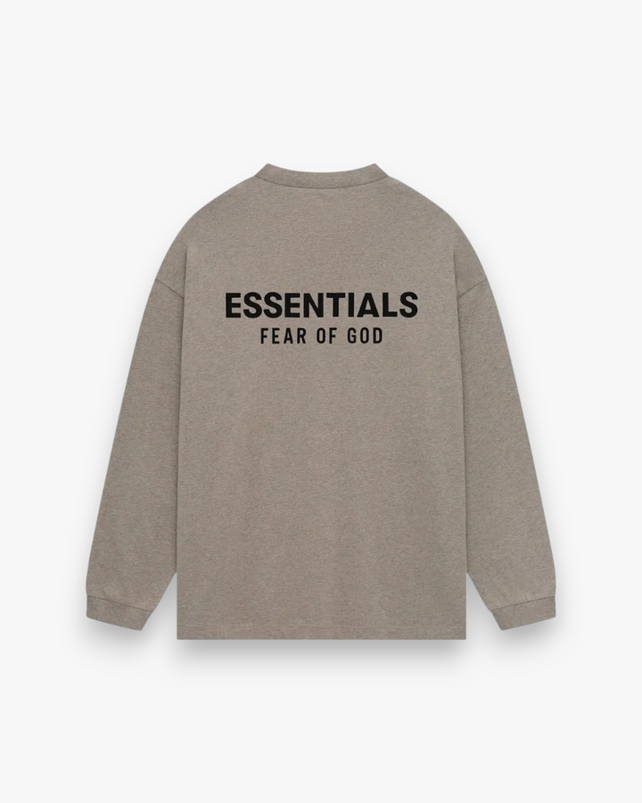 Fear of God Essentials Jersey Long-Sleeve Shirt Heather Grey - GOT'EM
