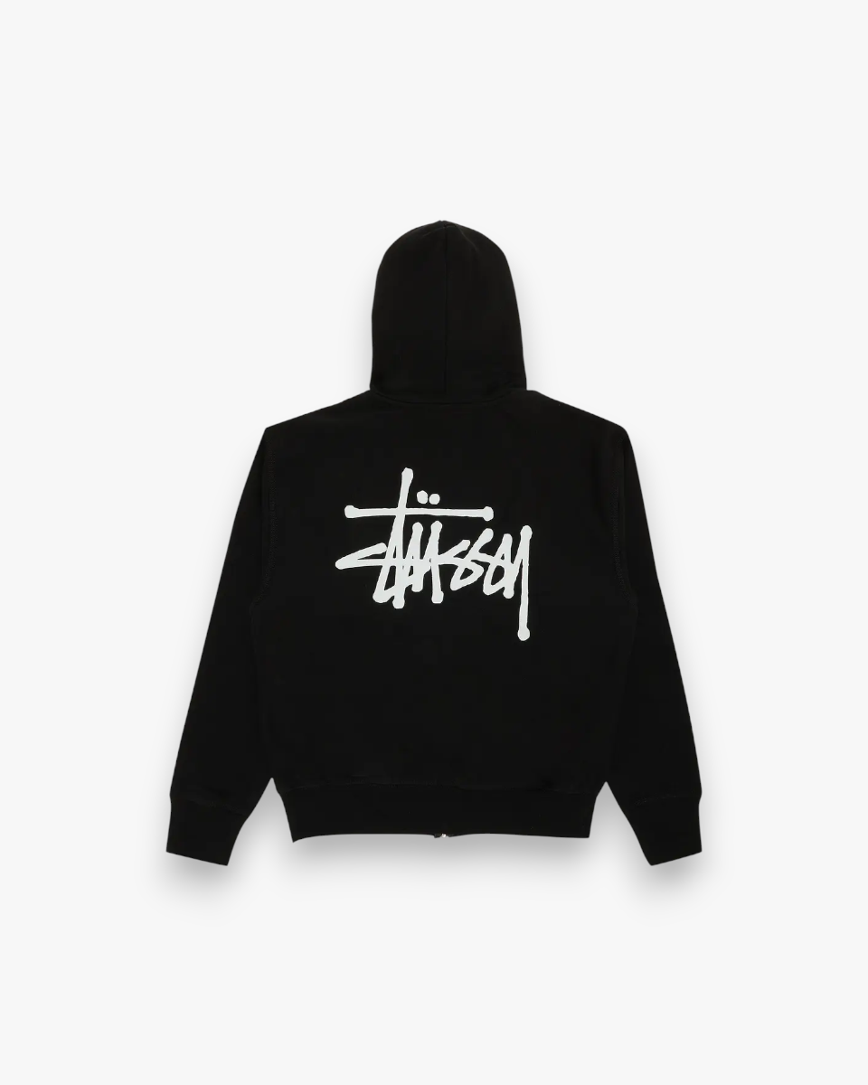 Stussy Basic Stussy Zip Hoodie Black - GOT'EM