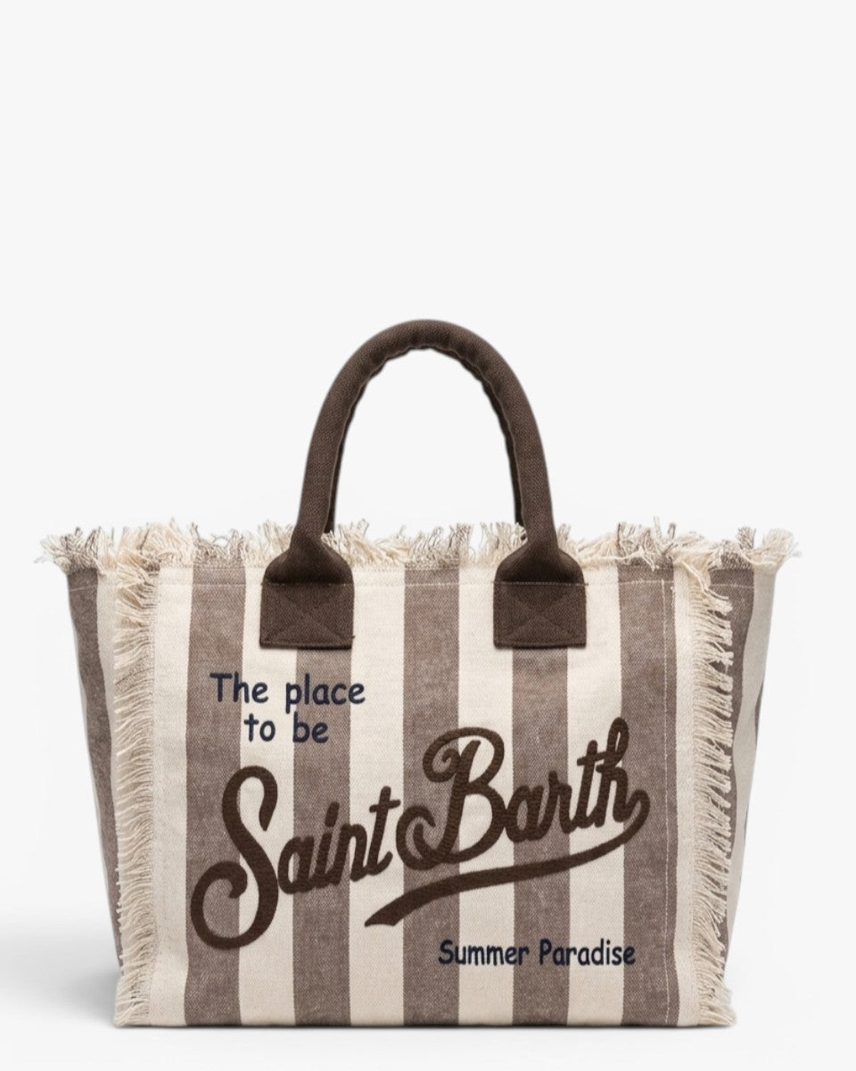 MC2 SAINT BARTH Torebka Vanity Stripes Pop V Brązowa