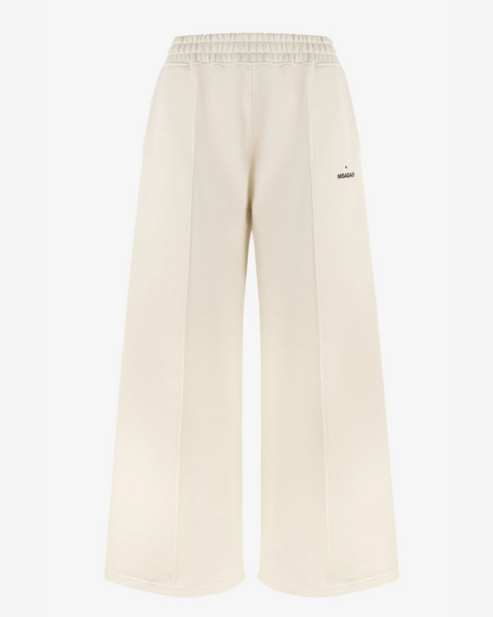 MISAGA Spodnie CREASE WIDE-LEG Kremowe - GOT'EM