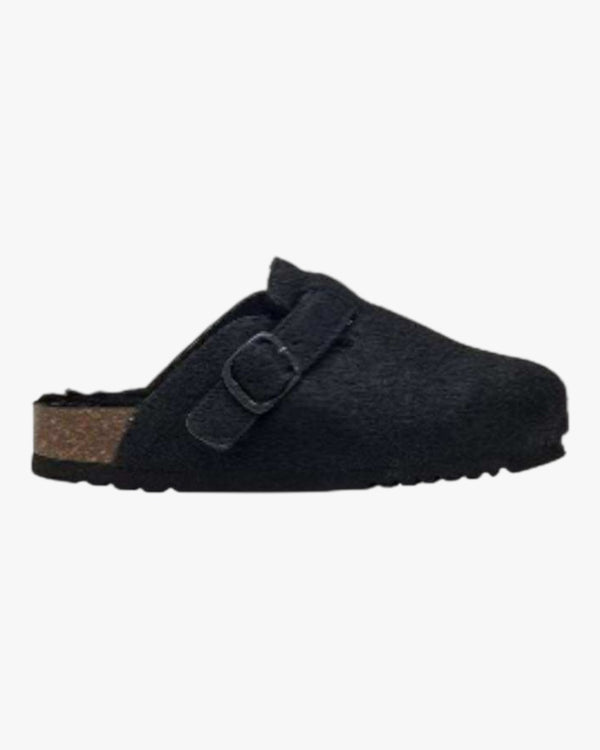 Scholl Mule Fae Pony Leather Czarne - GOT'EM