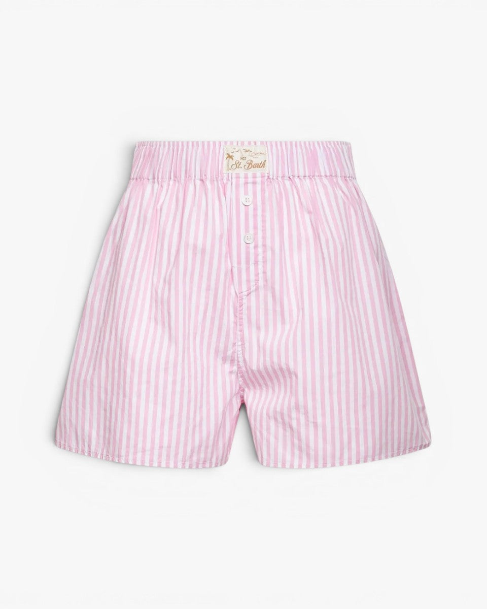 MC2 Saint Barth Spodenki Boxy Cotton Sb Stripes Pink