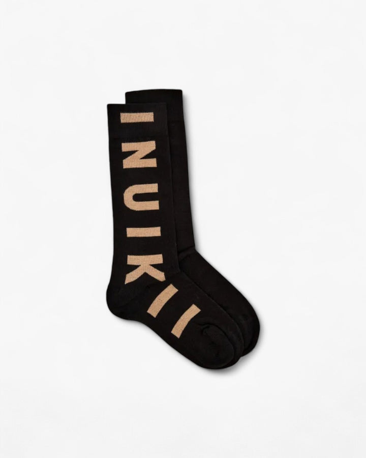Inuikii Skarpetki High Top Jacquard Sock Czarno-beżowe - GOT'EM