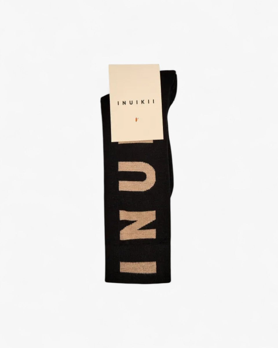 Inuikii Skarpetki High Top Jacquard Sock Czarno-beżowe