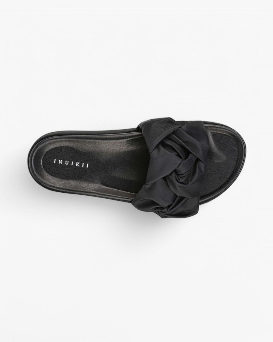 INUIKII Klapki Fjord Flower Platform Black - GOT'EM