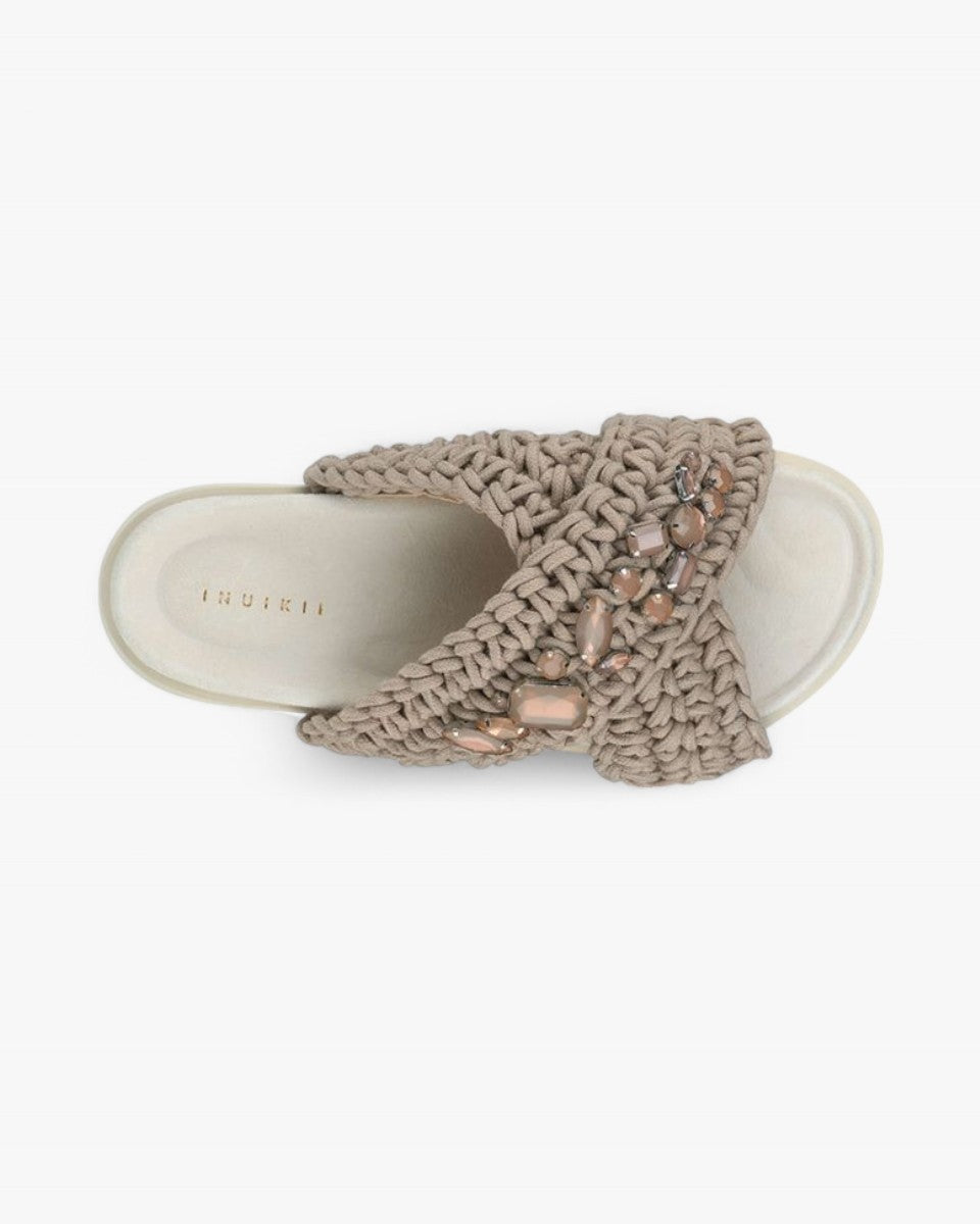 INUIKII Klapki Woven Stones Taupe - GOT'EM