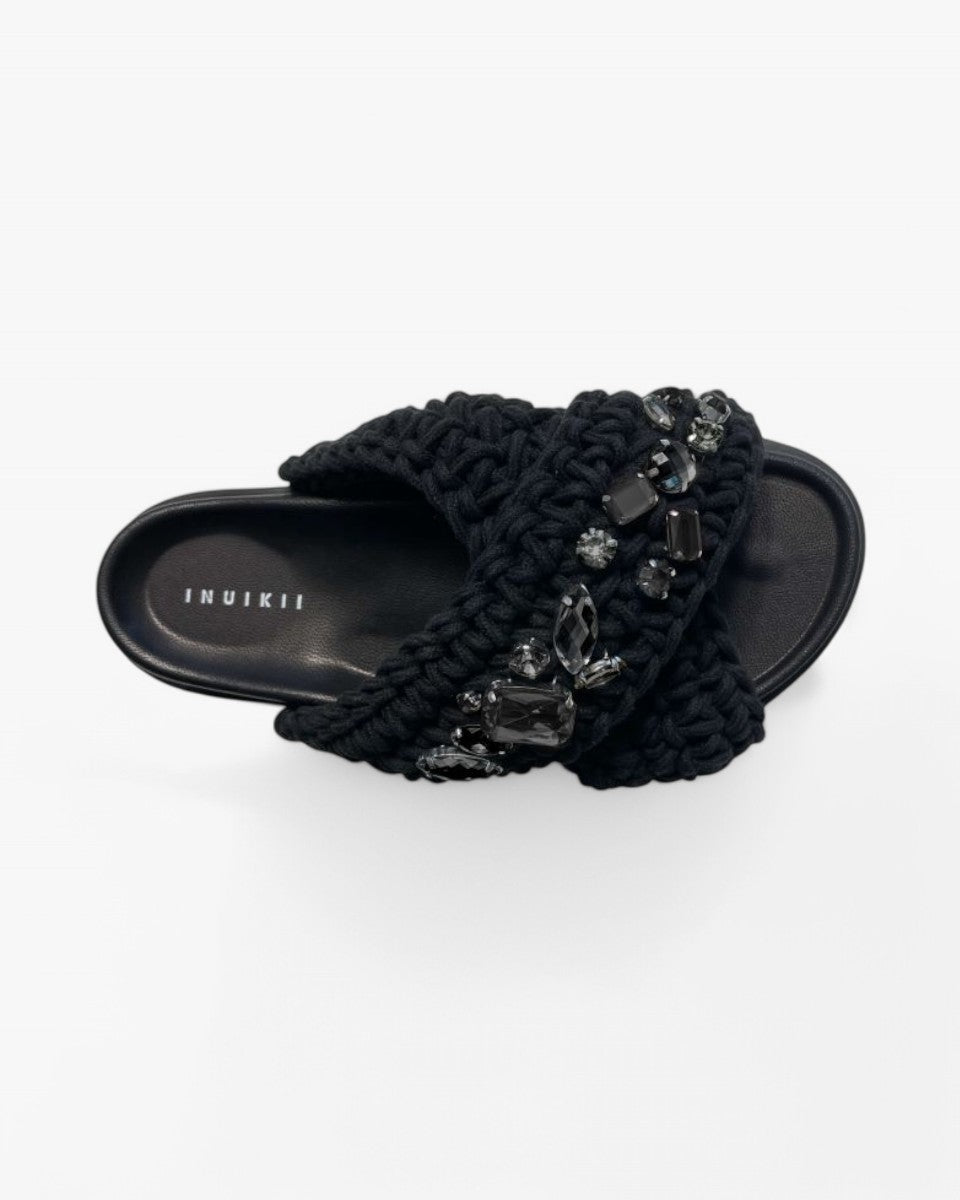 INUIKII Klapki Woven Stones Black - GOT'EM