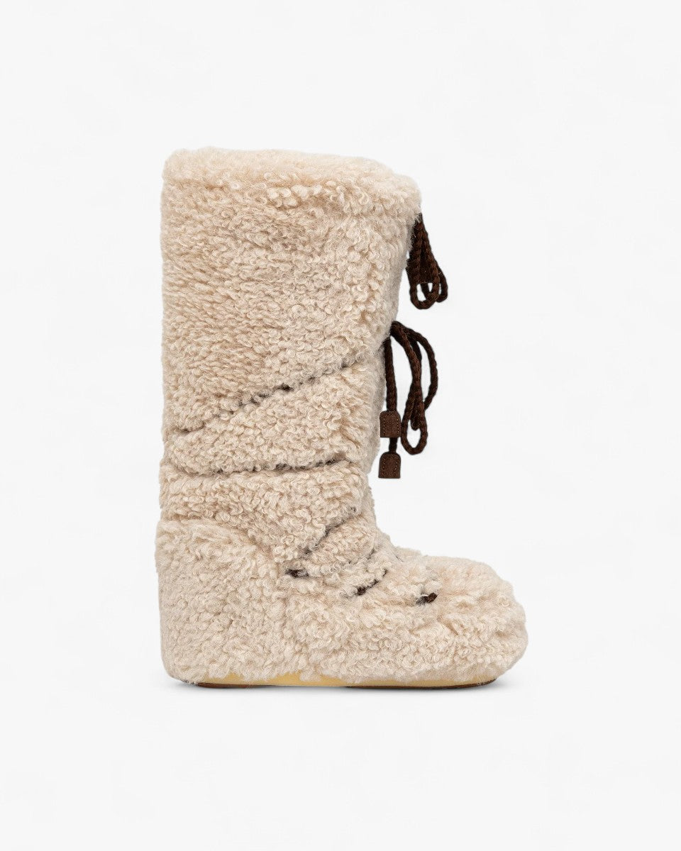Moon Boot Śniegowce Icon Curly Extra Ecru