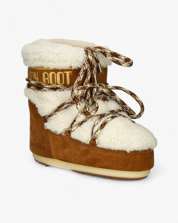 Moon Boot Śniegowce Icon Low Shearling Whisky Off White - GOT'EM