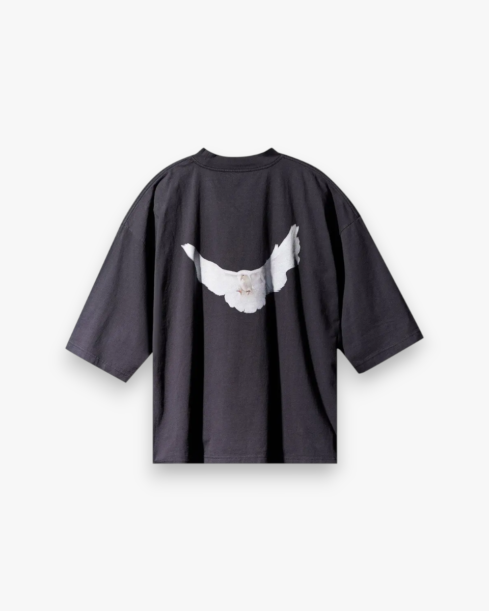 Yeezy Gap Engineered by Balenciaga Dove 3/4 Sleeve Tee Black - GOT'EM