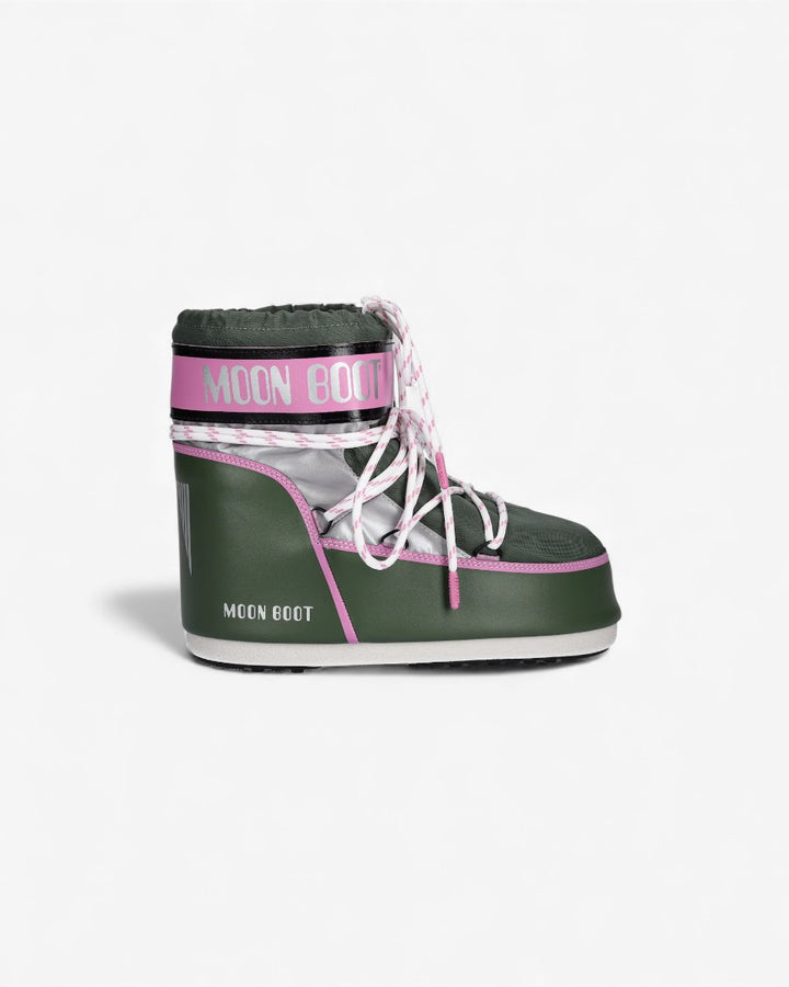 Moon Boot Śniegowce Icon Low Space Racing Forest Green Silver Pink - GOT'EM