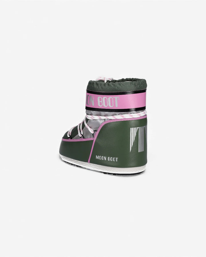 Moon Boot Śniegowce Icon Low Space Racing Forest Green Silver Pink - GOT'EM