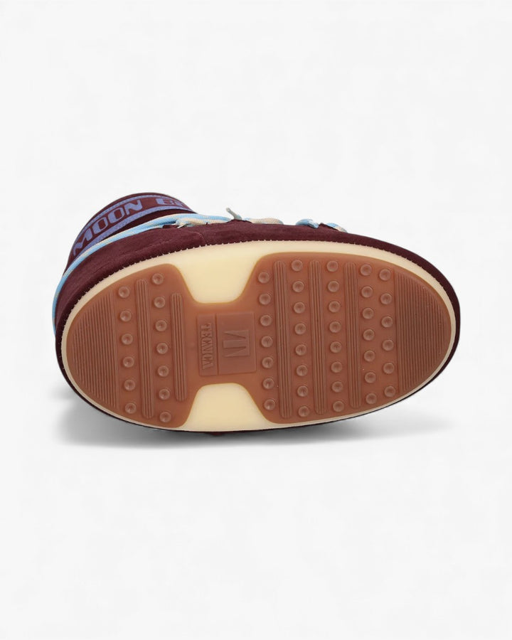 Moon Boot Śniegowce Icon Low Suede Laces Burgundy - GOT'EM