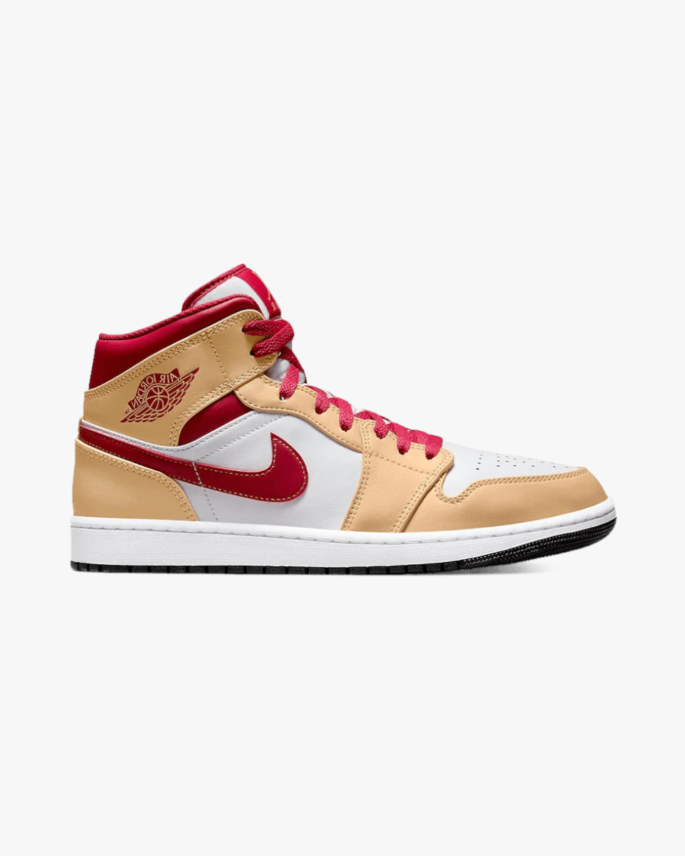 Air Jordan 1 Mid Beige Red - GOT'EM