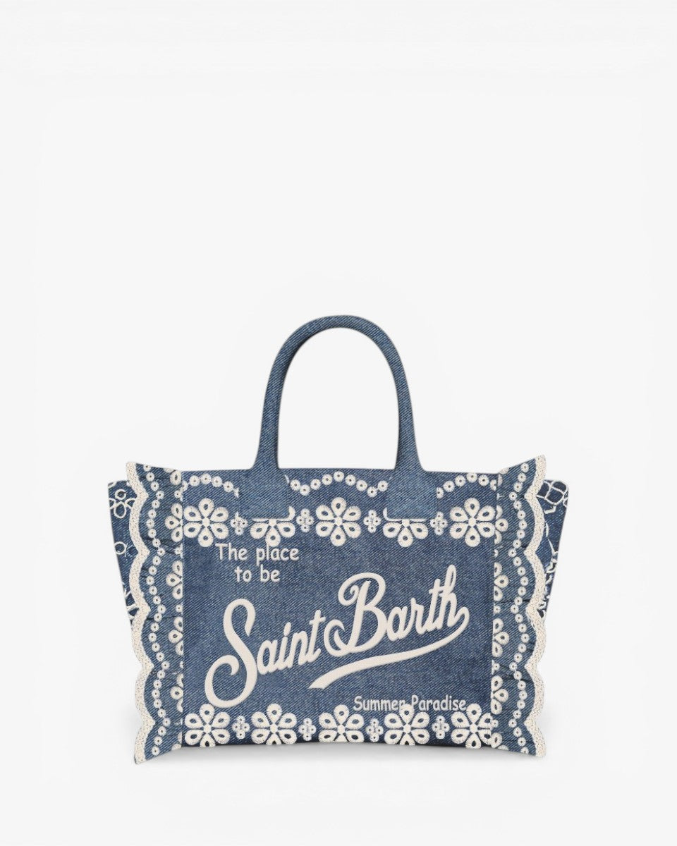 MC2 SAINT BARTH Torebka Colette Volant N Sangallo Flowers Denim Dark