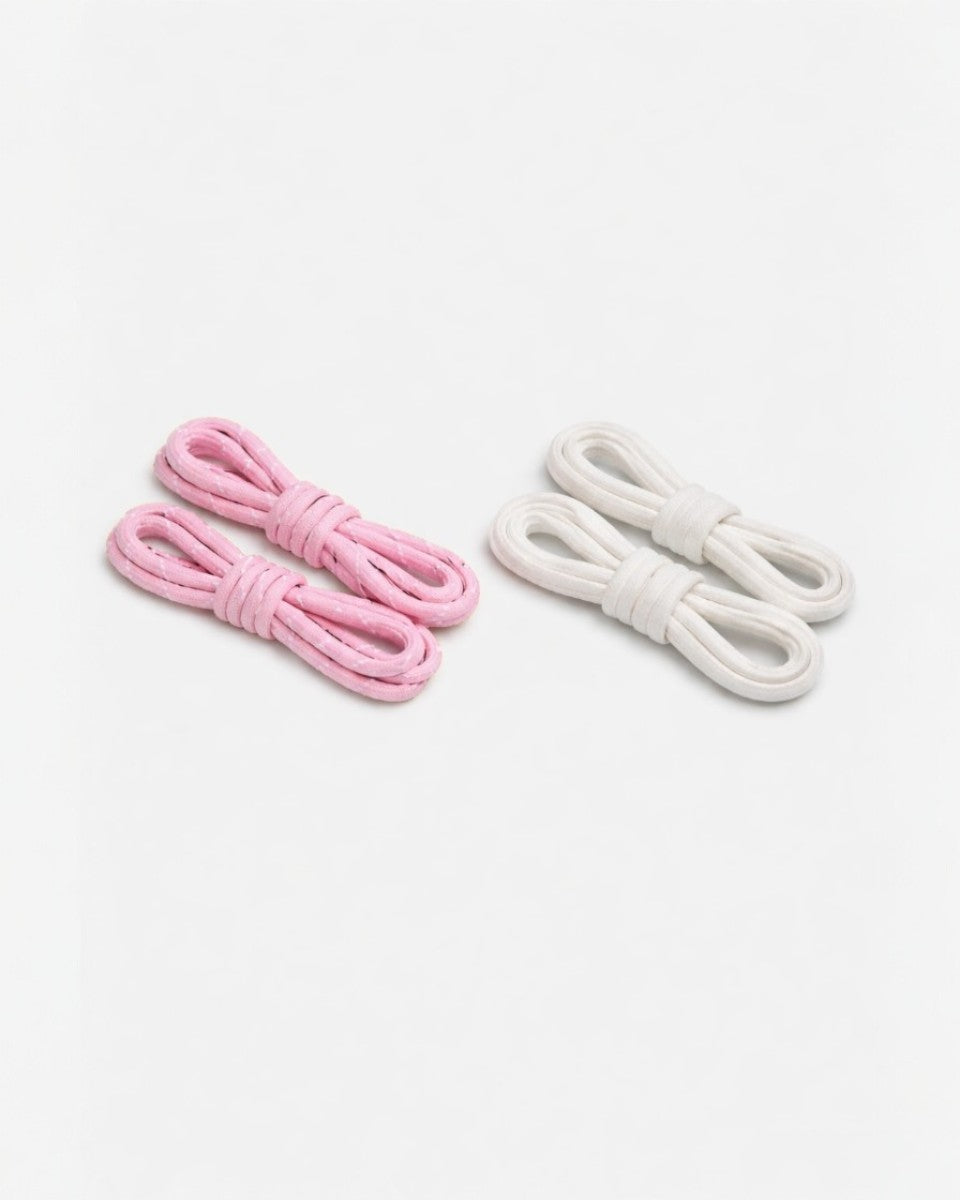 Sznurowadła do butów różowe i białe zestaw