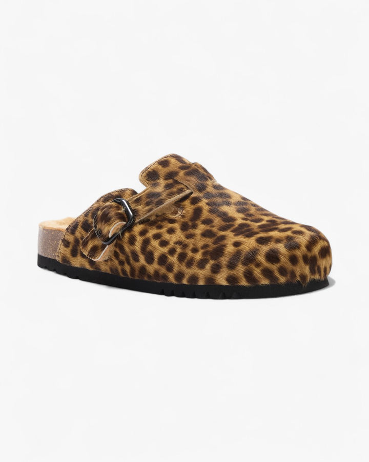 Scholl Mule Fae New F Cow Leather Panterkowe - GOT'EM