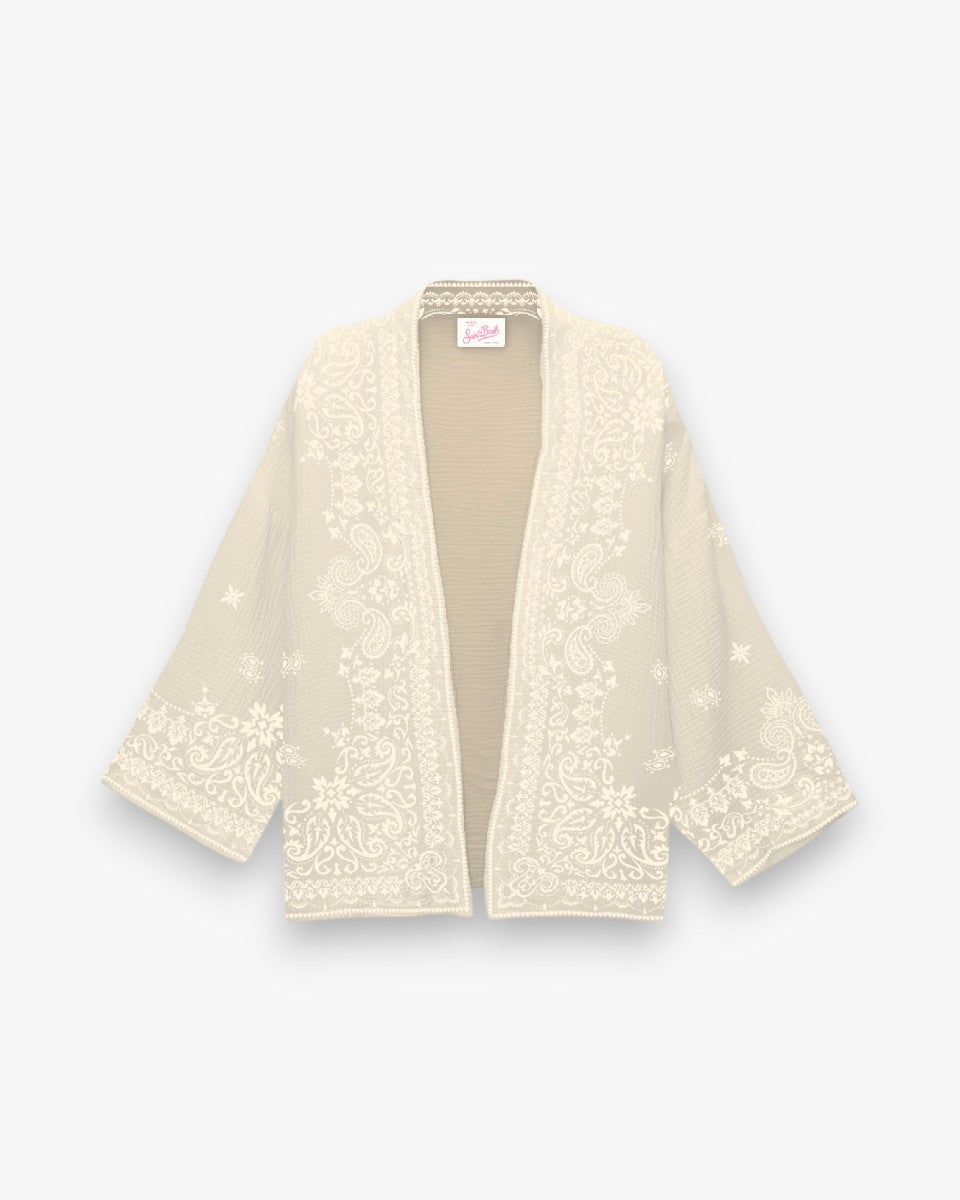 MC2 SAINT BARTH Kimono Milos Beżowe