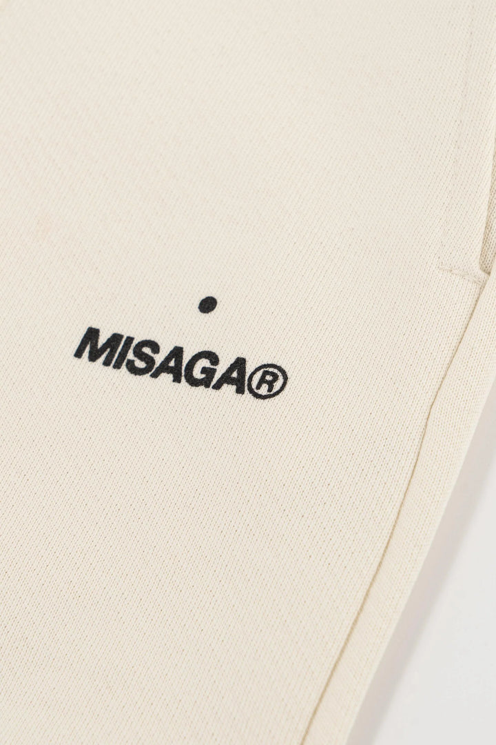 MISAGA Spodnie CREASE WIDE-LEG Kremowe - GOT'EM