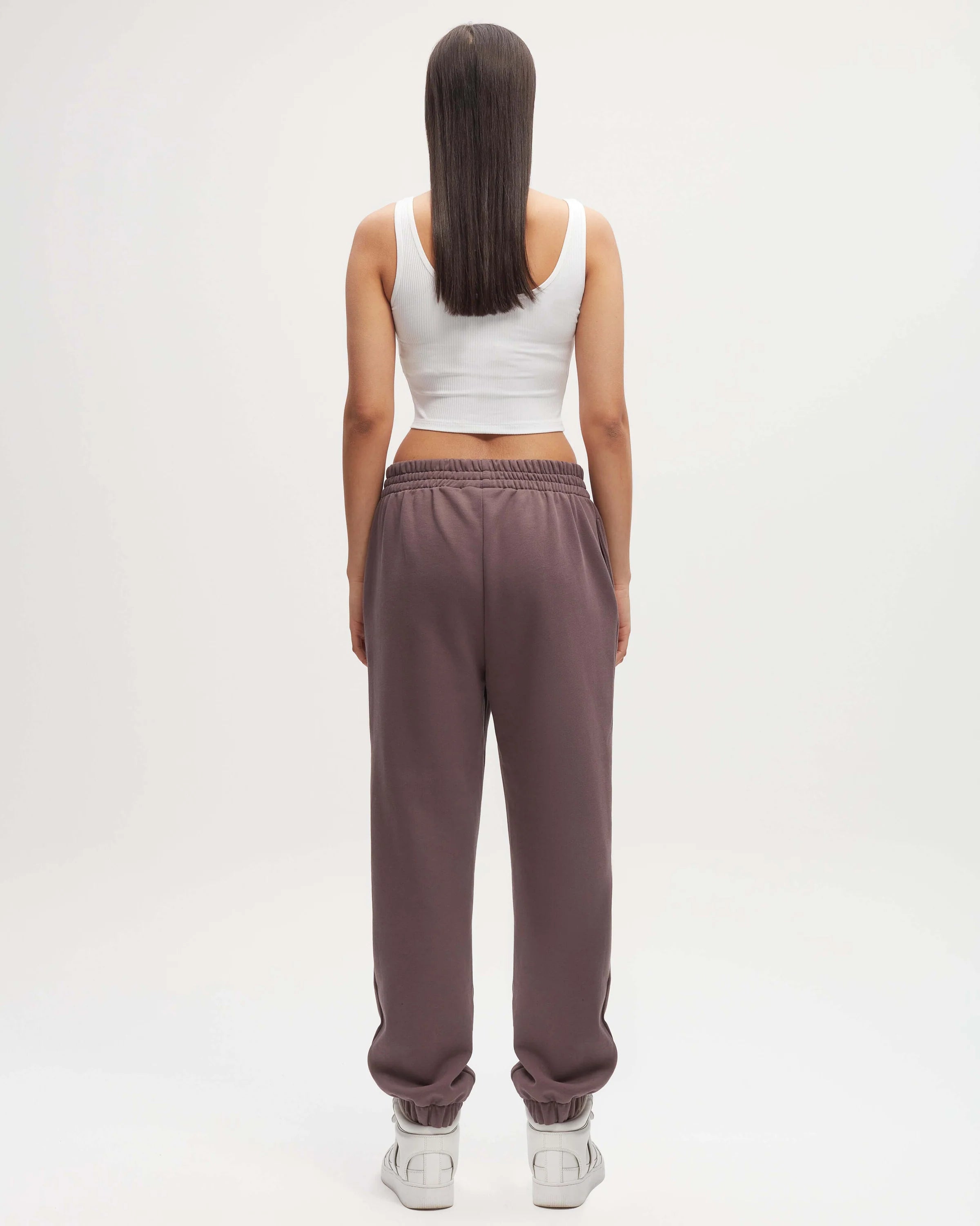 ORGANIC COTTON RELAXED SWEATPANTS PLUM - GOT'EM