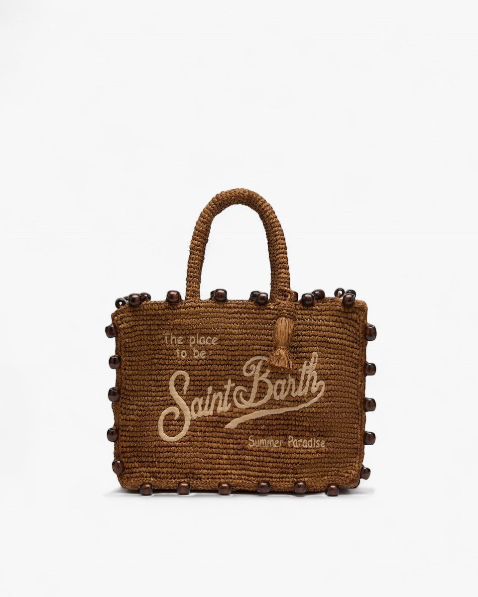 MC2 SAINT BARTH Torebka Colette Raffia Beads Brązowa