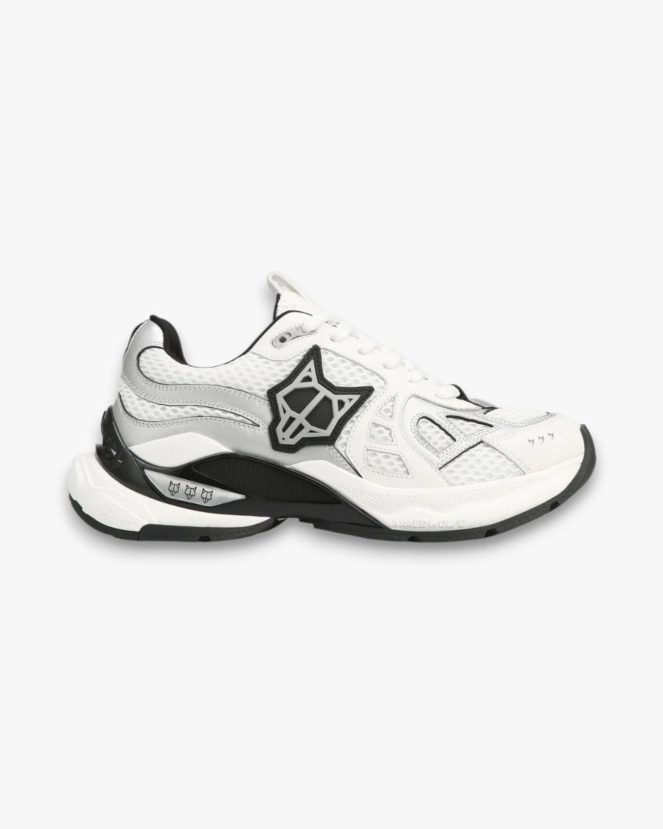 Naked Wolfe Smash White Silver Mesh