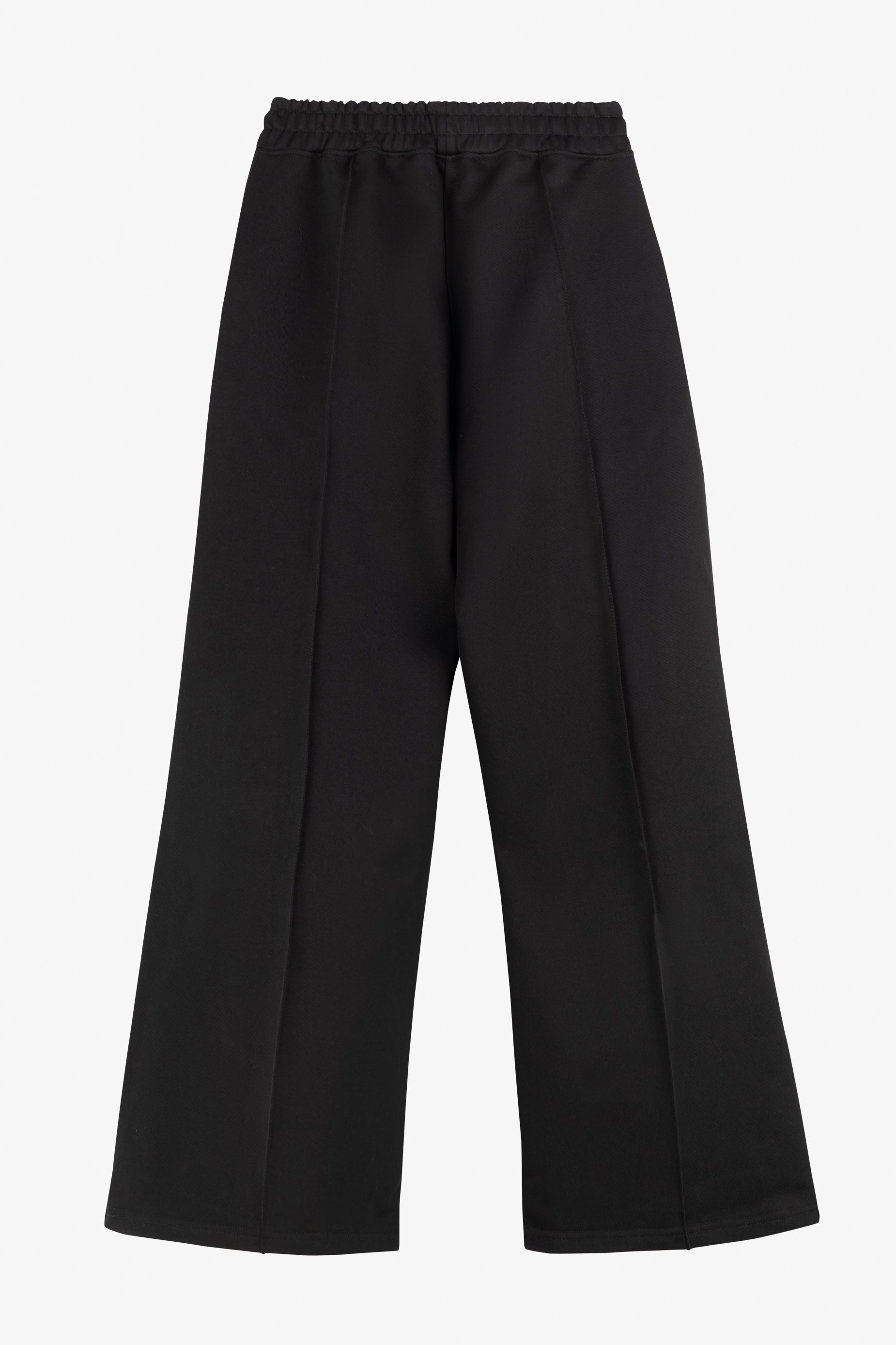 CREASE WIDE-LEG SWEATPANTS BLACK - GOT'EM