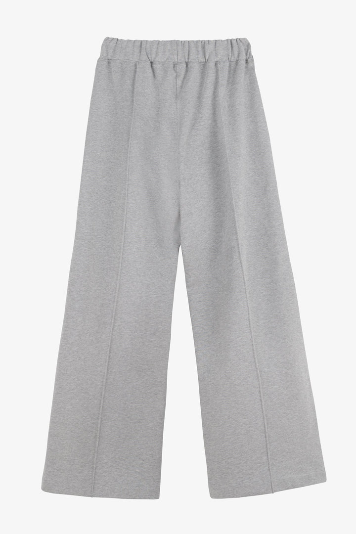CREASE WIDE-LEG SWEATPANTS GREY - GOT'EM